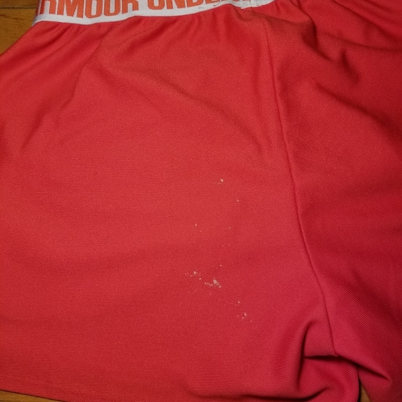 Women's Under Armour Shorts in Coral Pink - Picture 3 of 4